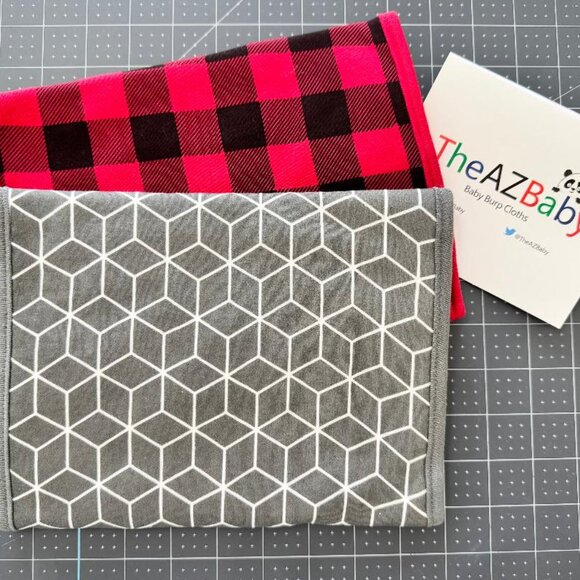 Brand-new Set of 2 Burp Cloths by TheAZBaby. - Picture 2 of 3